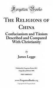 Image of The Religion of China Title Page