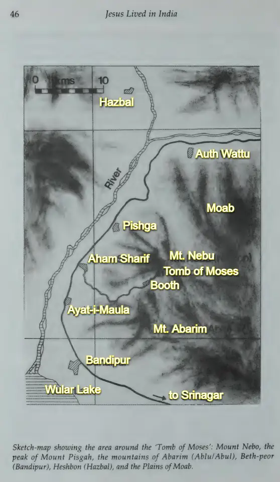 Pg 46. Sketch map of the Tomb of Moses 